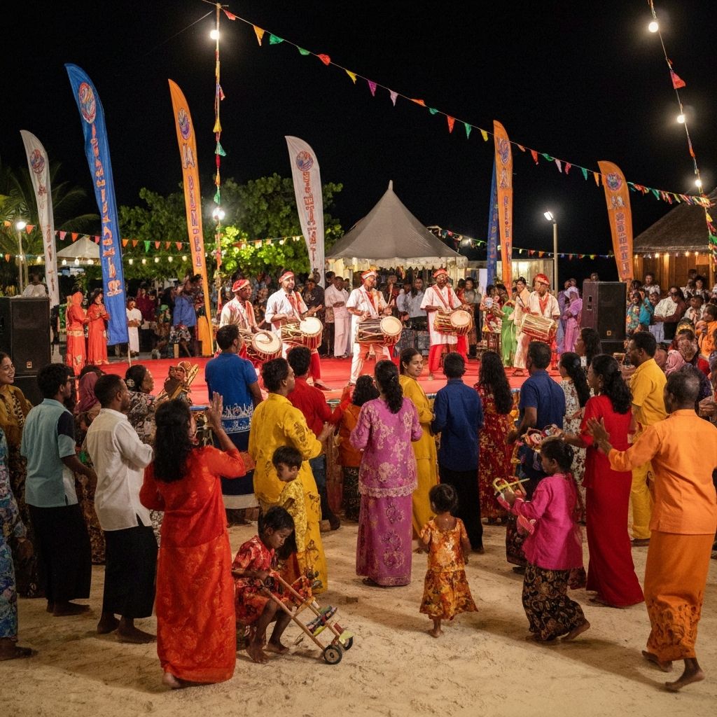 Community gathering on Innamaadhoo